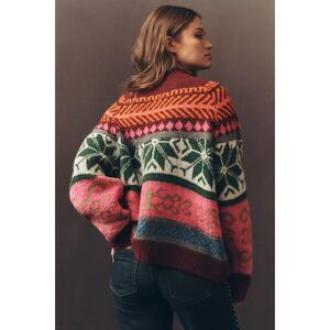 Anthropologie Essentiel Antwerp Irelando Fairisle Sweater Oversized Sz XL NWT